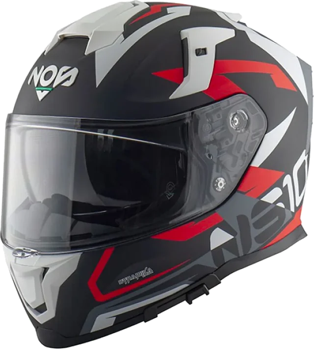 Nos NS-10 Helmet Splinter Red Matt