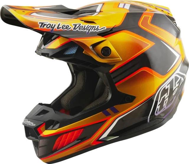 Troy Lee Designs SE5 Carbon MIPS Crest Motocross Helmet, Gold
