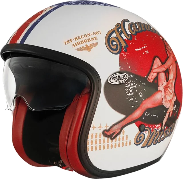 Premier Vintage Pin Up Matt Red / White, Grey / Red