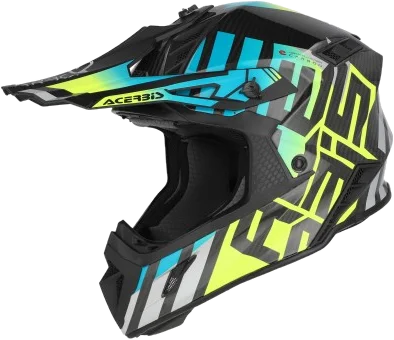 Acerbis STEEL CARBON 22-06 HELMET, light blue fluo yellow
