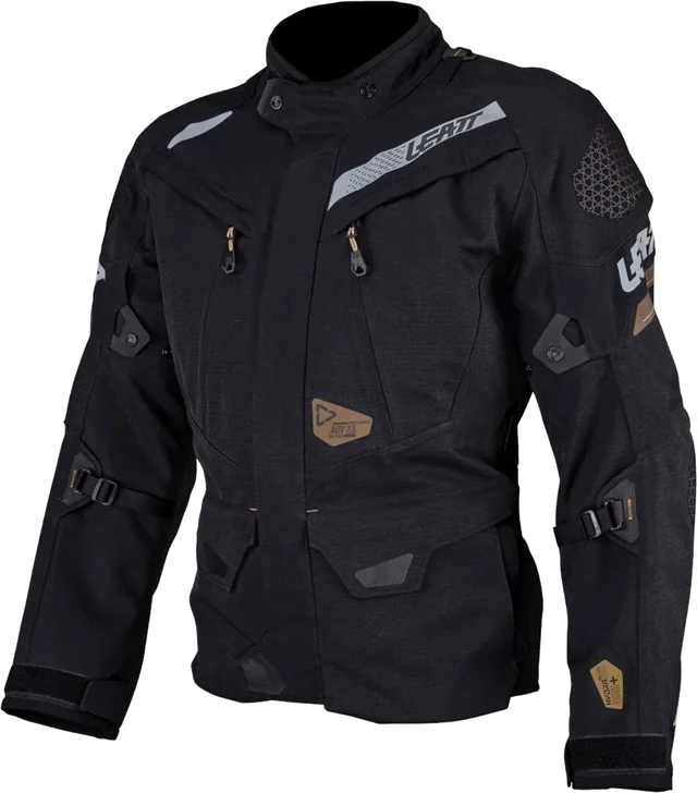 Leatt ADV DriTour 7.5 Stealth Black Grey Waterproof Textile Jacket, Black Grey