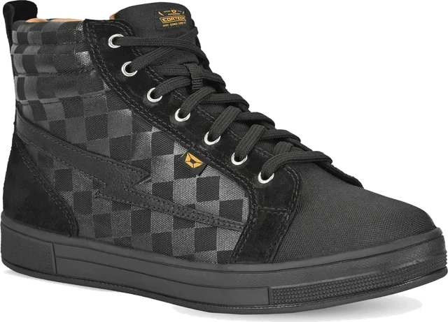 Cortech Slayer Canvas Shoes Ghost, black chk