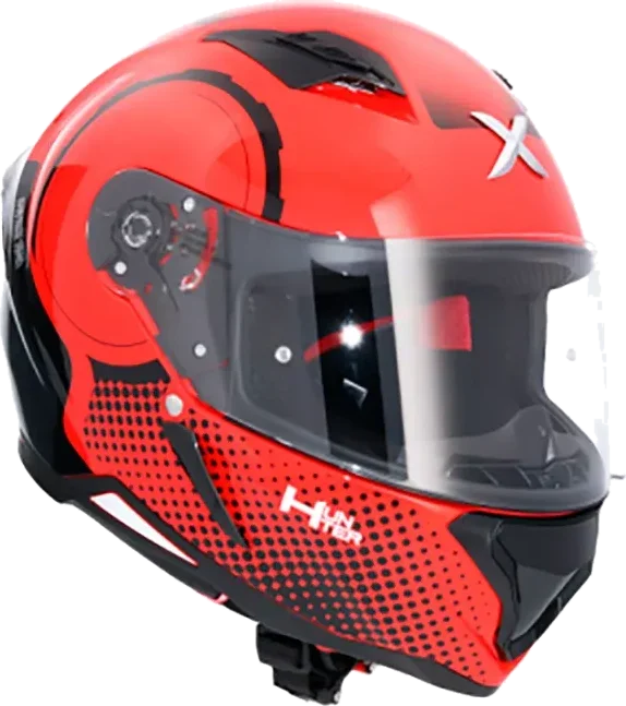 Axor Hunter Spear Full Face Helmet, Black / Red