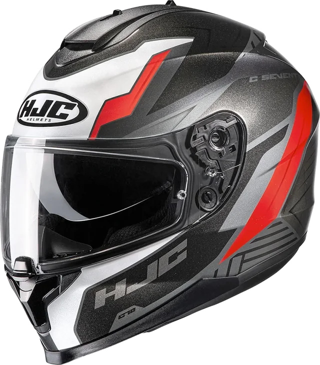 HJC C70 Helmet Silon MC1 Black/White/Red Gloss