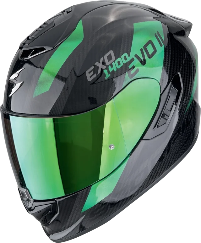 Scorpion EXO-1400 Evo II Carbon Air Platted Helmet, Black / Blue