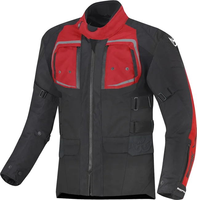 Berik Safari Pro Waterproof 3in1 Motorcycle Textile Jacket, black/red
