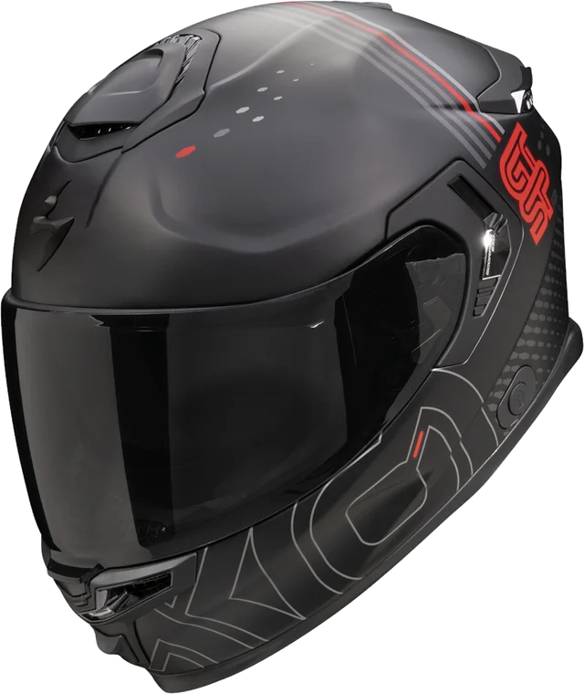 Scorpion EXO-GT SP Air Techlane Black / Grey, Matt Black Grey Red