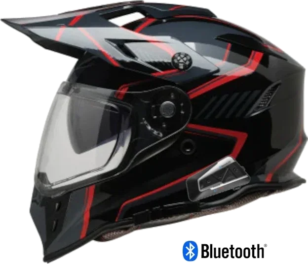 Z1R Range 2.0 Dual Sport Bluetooth Helmet Voyager Black/Red