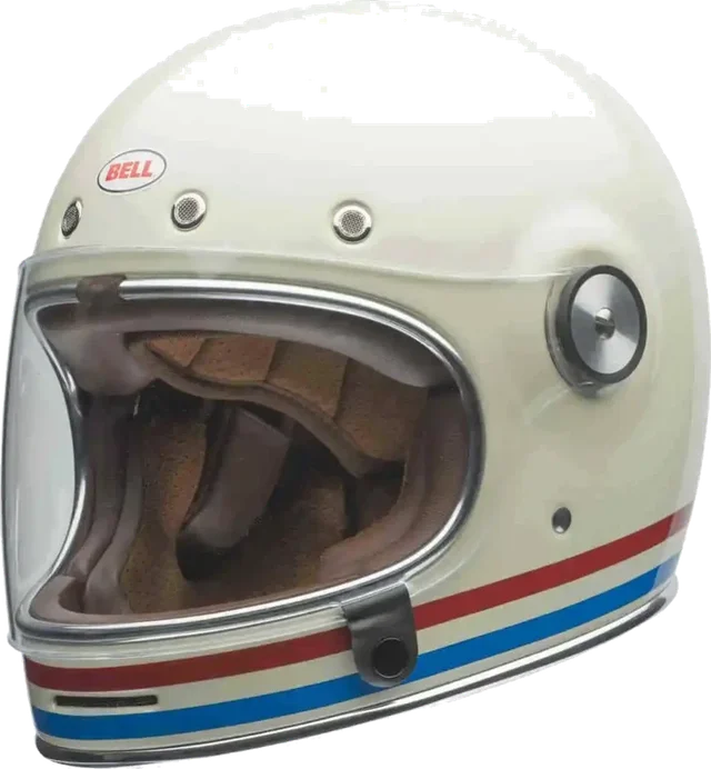 Bell Bullitt Stripes Helmet Pearl White Oxblood Blue, Pearl White Oxblood Blue