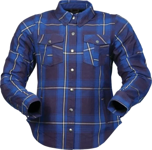 Z1R Ashwood Flannel Womens Jacket, Blue/Navy