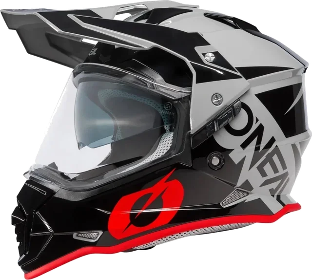 O'Neal Oneal Sierra II V23 R Helmet Grey Black Red, Grey Black Red