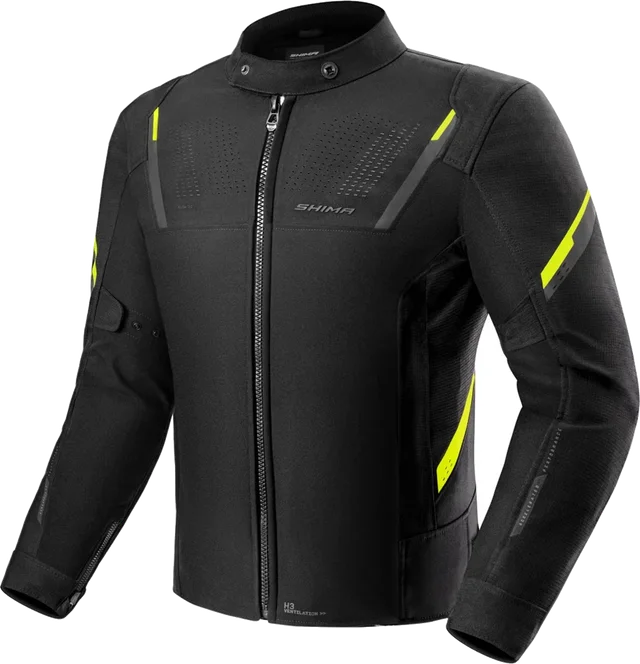 SHIMA Rush 3.0 Motorcycle Textile Jacket, black/yellow