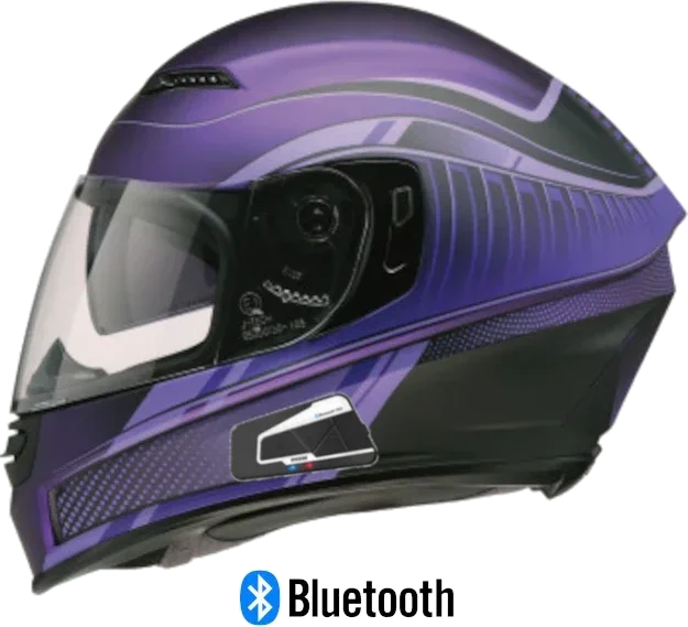 Z1R Jackal Full Face Bluetooth Helmet Dark Matter Purple