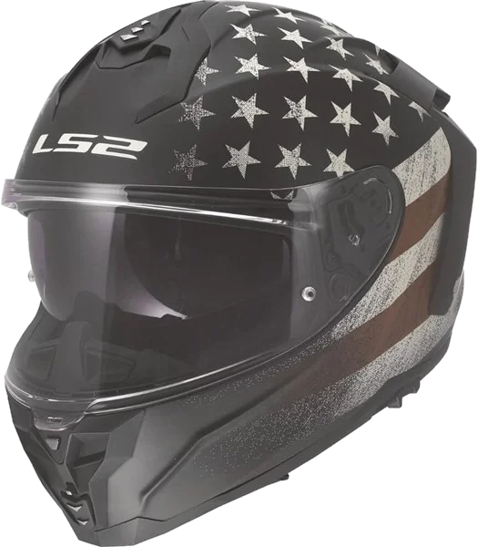 LS2 Challenger II Battleborn Full Face Helmet, Matte Black/White/Red