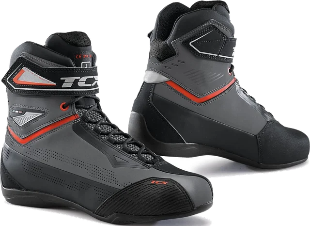 TCX Rush 2 Air perforated Motorcycle Shoes, grey/red