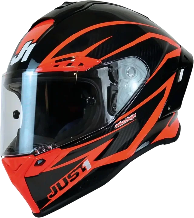 Just1 J-Gpr 22.06 Helmet Cyber Red Carbon Gloss