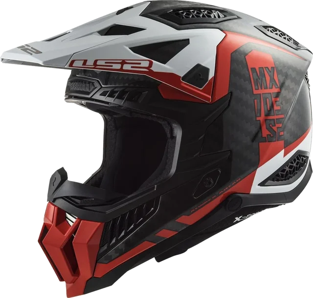 LS2 MX703 X-Force Victory Carbon Motocross Helmet, black/orange