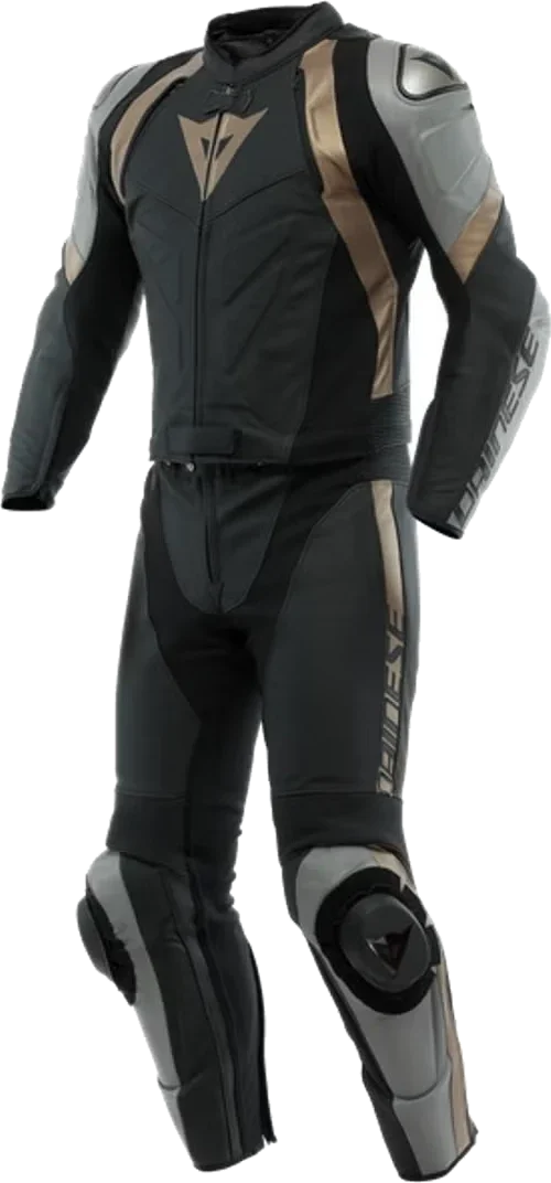 Dainese Avro 4 Mens 2piece Motorcycle Leather Suit, black matt black matt gray