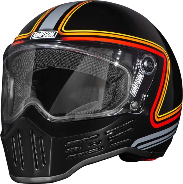 Simpson M30 Slipline Motorcycle Helmet, Black