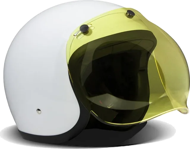 DMD 3-Snap Fixed Bubble Visor Yellow