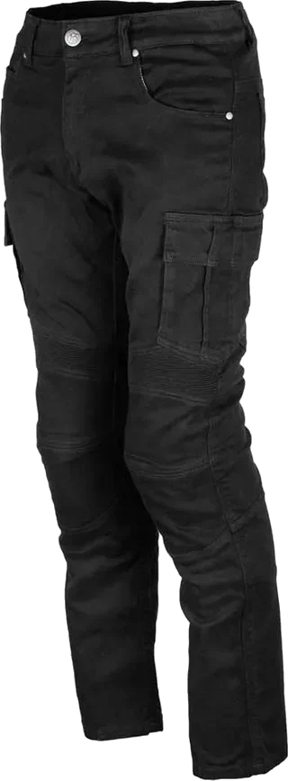 gms Lizard Cargo Black Textile Pants, black