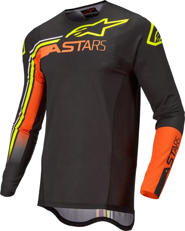 Alpinestars Supertech Blaze Jersey Black Orange Yellow Fluo