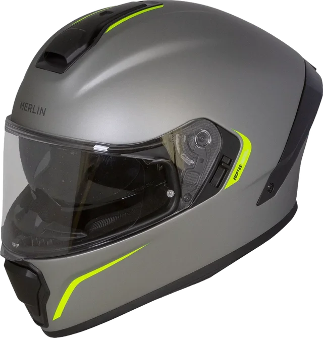 Merlin Sentinel Full Face Helmet - Satin Silver, satin silver