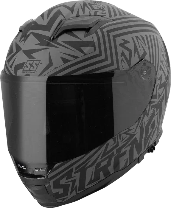 Speed & Strength Speed and Strength SS1650 Lunatic Fringe Helmet, Grey Black