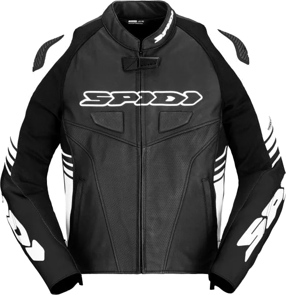 Spidi Motorcycle Jacket Stretch Track Warrior, black white