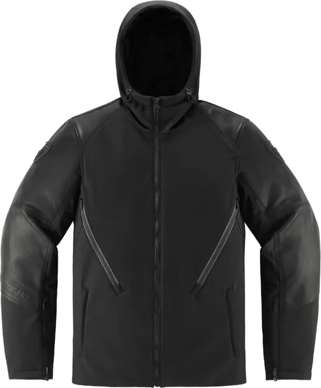 Icon Basehawk 2 Motocycle Leather/ Textile Jacket, black