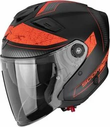 Scorpion Exo EXO-GT JET CARBON - CREST MAT, Noir/Rouge