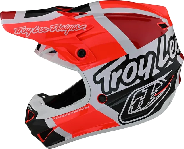 Troy Lee Designs SE4 Polyacrylite MIPS Quattro Helmet, quattro red charcoal