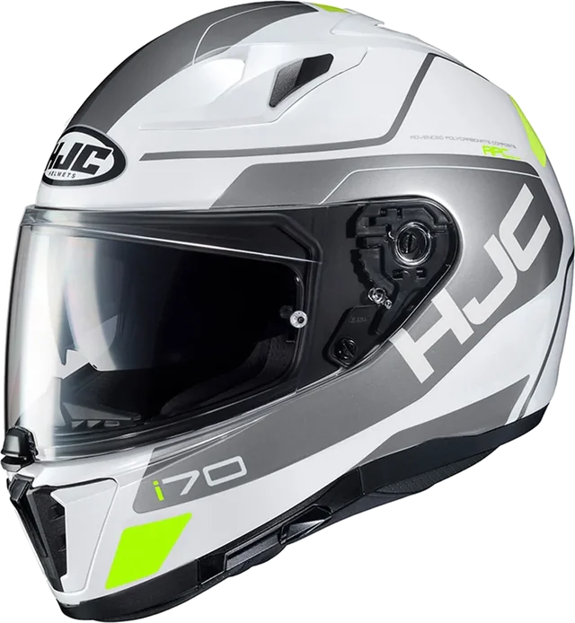 HJC i70 Helmet Karon MC10 White/Grey/Yellow Fluo Gloss