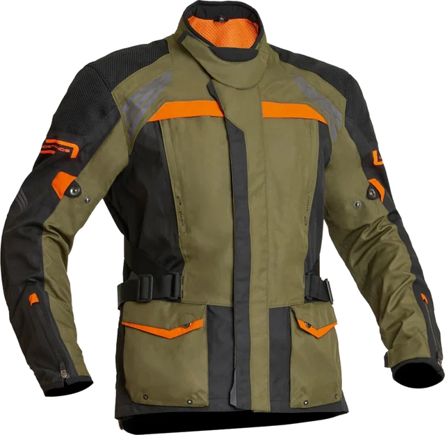 Lindstrands Transtrand Textile Jacket Black White, green/orange