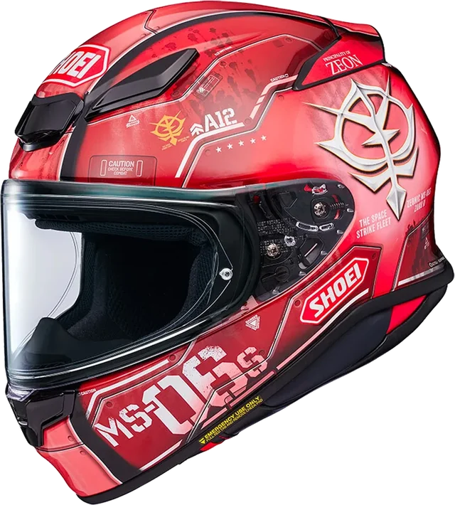 Shoei NXR2 Helmet Char's Zaku II TC-1 Red Gloss