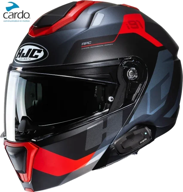 HJC i91 Bluetooth Helmet Carst MC-1SF Cardo Pack Talk S