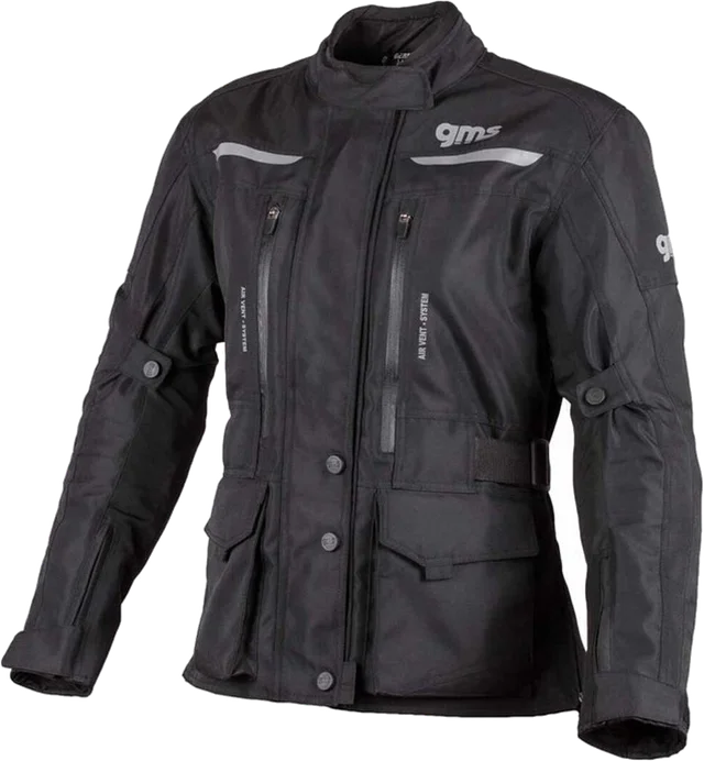 gms Gear Ladies Black Textile Jacket, black