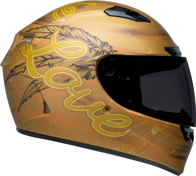 Bell Qualifier DLX Mips - Hart Luck Live Gold - Includes Transitions Visor, hart luck live gold