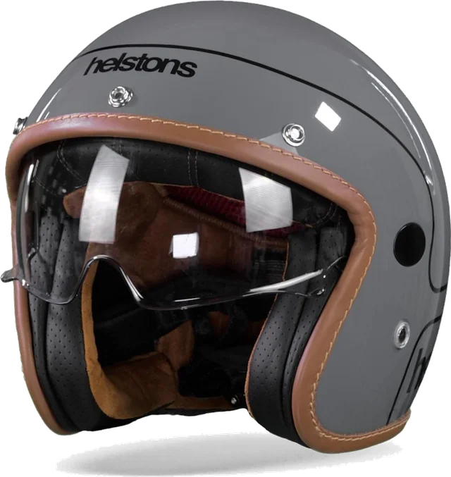 Helstons Corporate Carbon Fiber Grey Jet Helmet, Carbon Grey