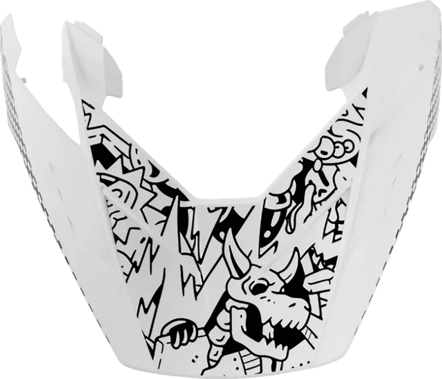 Icon Elsinore Doodle 3 Peak Visor Helmet Accessories, white