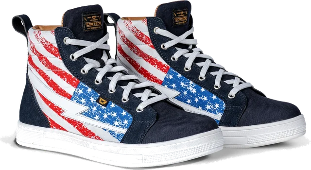 Cortech Slayer Limited Edition US Flag Shoes, Blue/White/Red