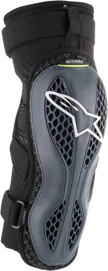 Alpinestars Sequence Knee Guards, Anthracite Yellow Fluo
