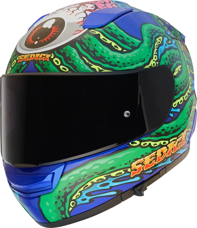 SEDICI Strada 3 Squidly Helmet, Blue/Green