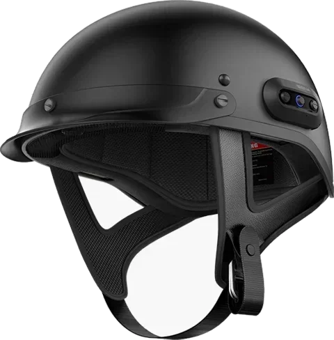 Sena - Cavalry 2 Mesh Intercom Enabled Half Smart Communication Helmet, matte black