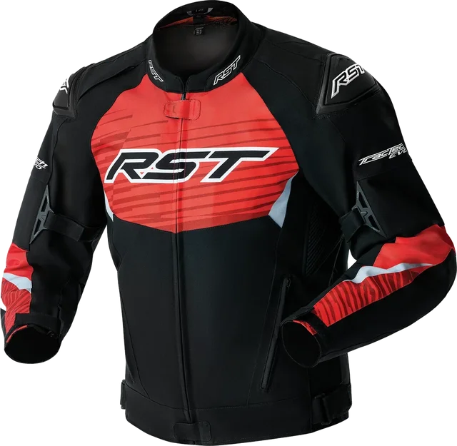 RST Tractech Evo D3O Textile Jacket - Black / Flo Red
