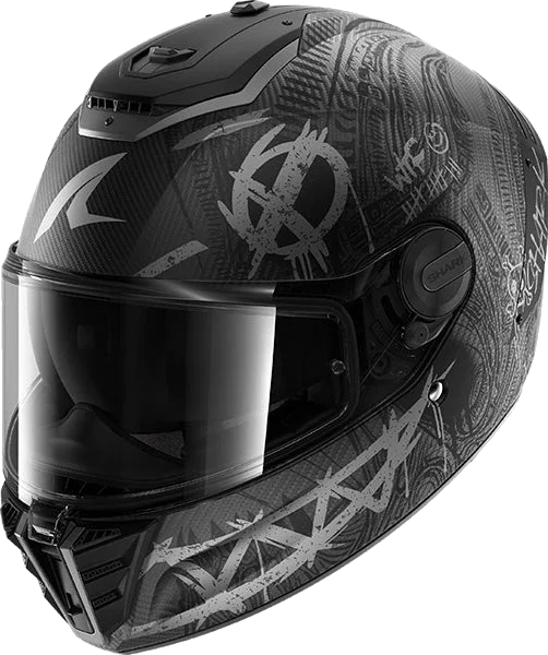 Shark Spartan RS Carbon Shiever DAS - Anthracite / Silver