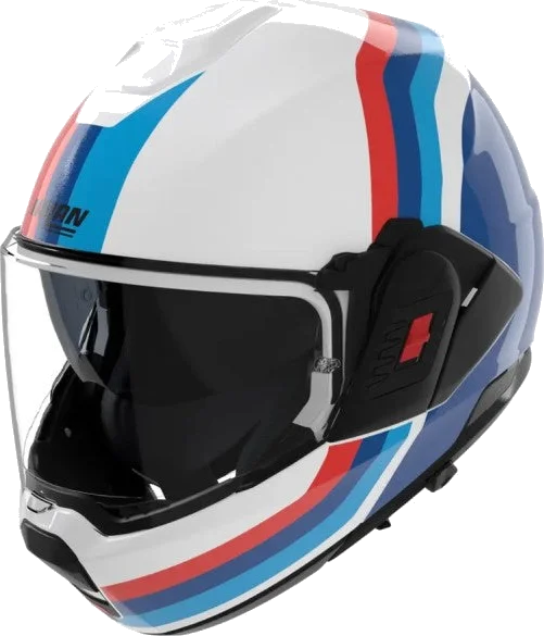 Nolan N120-1 LINEO Black / White / Silver, blue white red