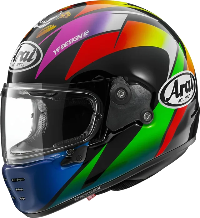 Arai Concept-xe Sakata Full Face Helmet, Black/Green/Red/Yellow