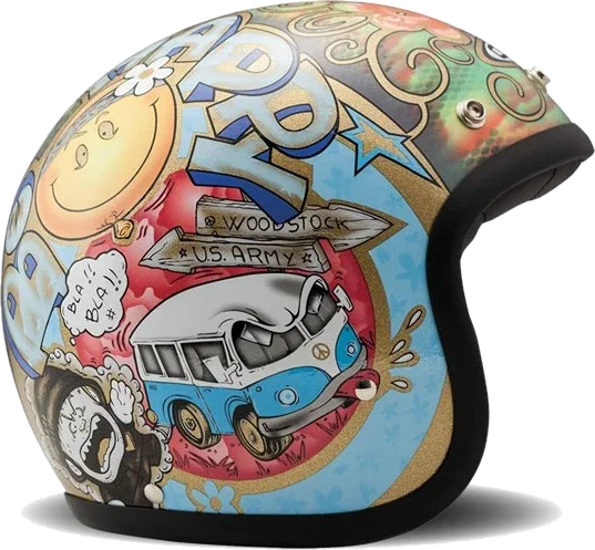 Dmd Jet Retro Woodstock Helmet