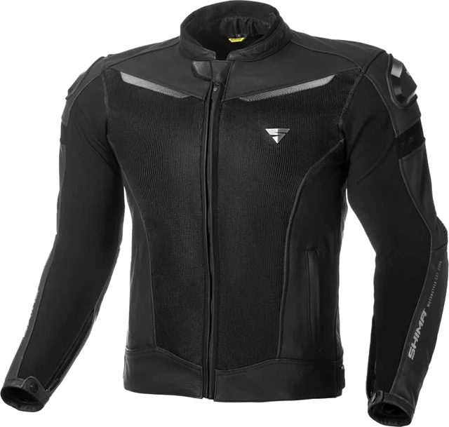 SHIMA Piston Motorcycle Leather / Textile Jacket, black